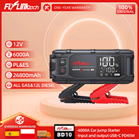 FLYLINKTECH 6000A Car Jump Starter 26800mAh Power Bank PD45W In&Out Fast Charging Emergency Booster Starting Device For 12V Car