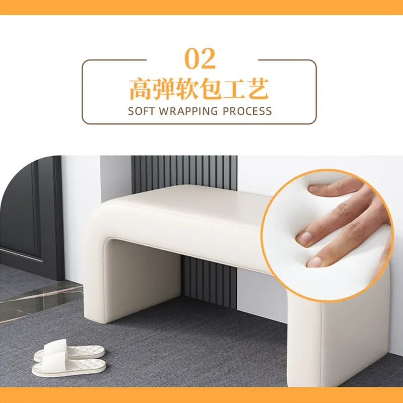 for Household Entrance Shoe Change Stool Bedroom End of Bed Long Strip Seat Fitting Room Cloakroom Soft Bag Sofa Stool