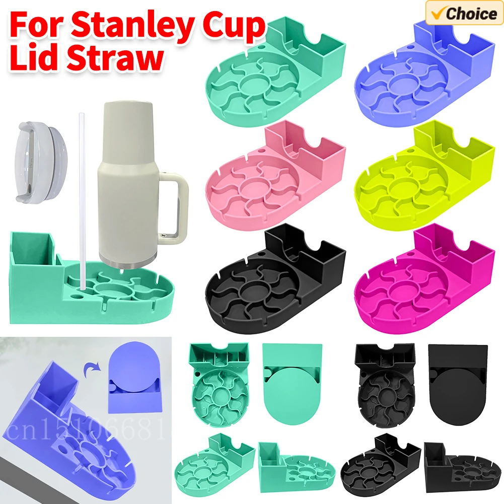 

Silicone Tumbler Drying Station Non-Slip Bottle Water Filter Rack Sports Bottle Drainer Stand for Stanley Cup Lid Sports Bottle