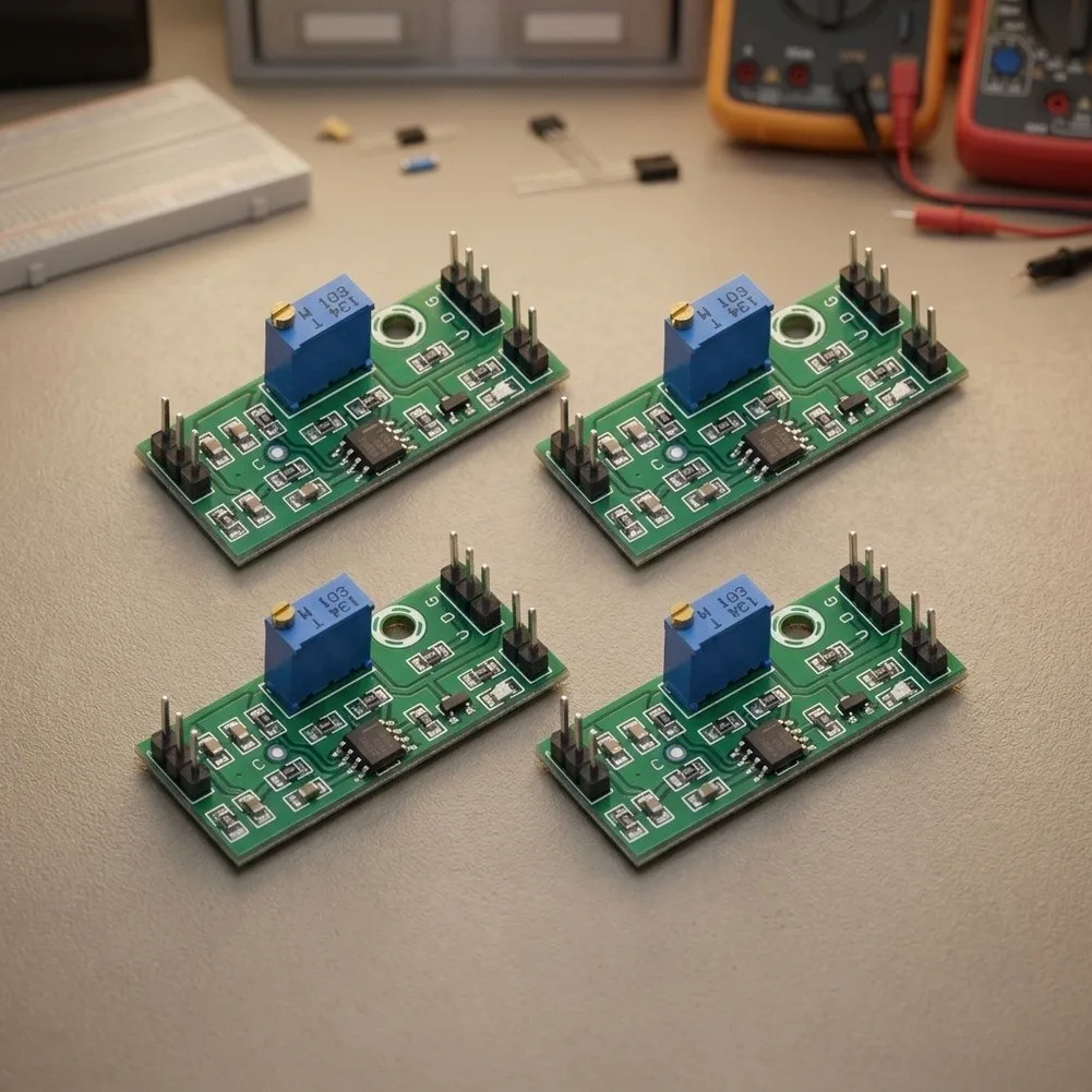 LM393 Waveform Shaping Comparator Module 4PCS Set for High Low Level Detection in Microcontroller Controlled Devices