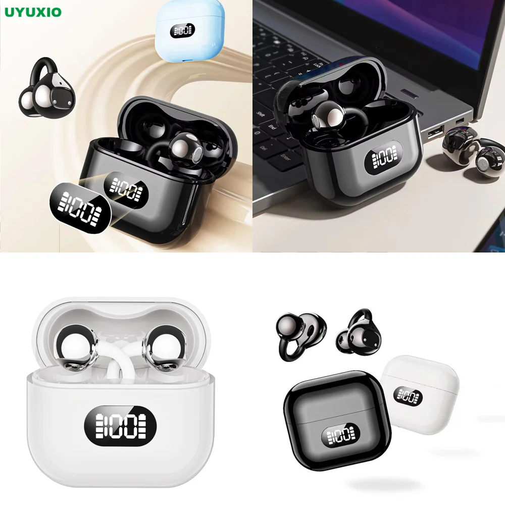 

New Stereo Headphones Clear Calls Comfort Fit Wireless Earphone with LED Display for iPhone Android IP7 Earbuds Electronics