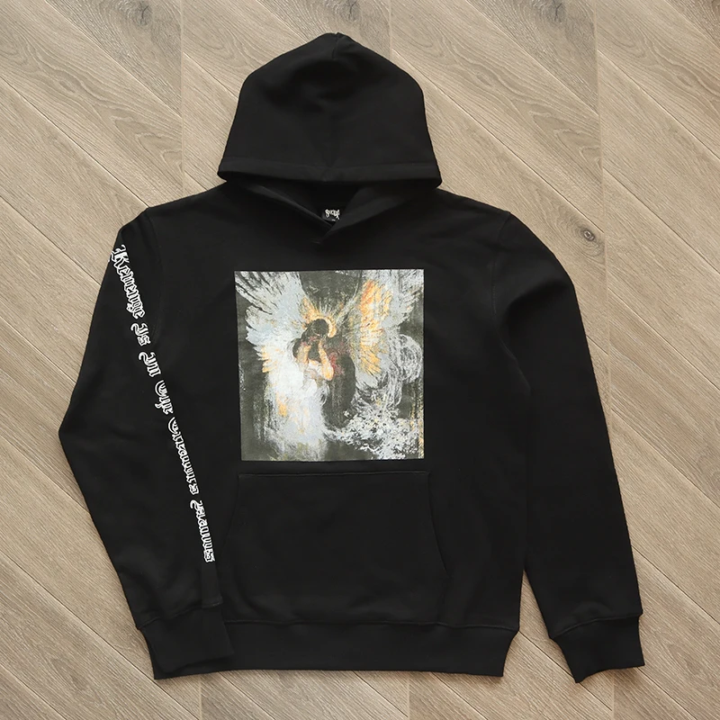 

Толстовка с капюшоном ex Angel Painting, молодежная, модная, осенняя, повседневная, прямого кроя, с принтом, для мужчин и женщин