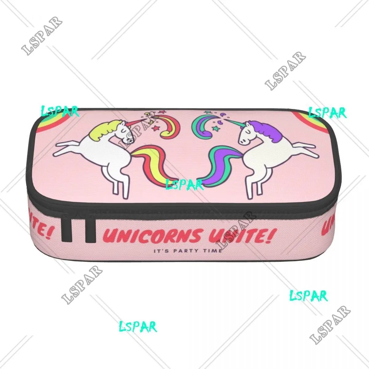 Customized Cute Colourful Unicorns Dreaming Pencil Case for Boy Girl Large Storage Pencil Pouch Stationery