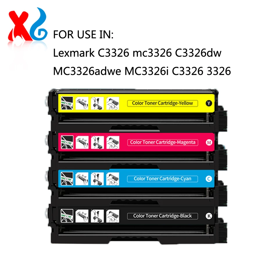 

EUR NA With Chip 3K 2.5K Toner Cartridge For Lexmark C3326 mc3326 C3326dw MC3326adwe MC3326i C3326 3326