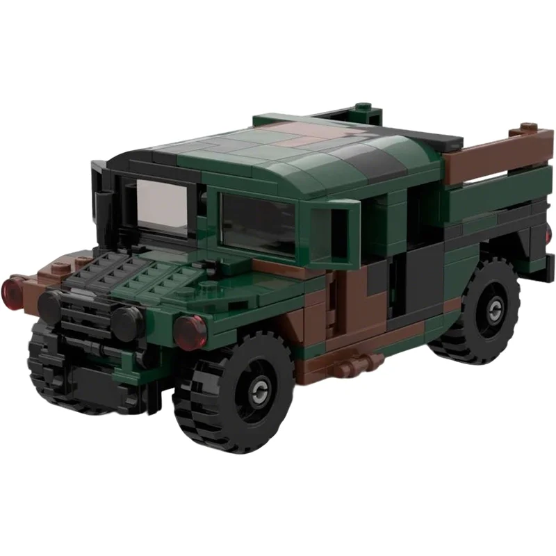 

Набор из 249 деталей MOC: Модель автомобиля Humvee HMMWV, конструктор, креативный подарок, коллекционный декор для детей и взрослых, премиум-класс, для дома и офиса