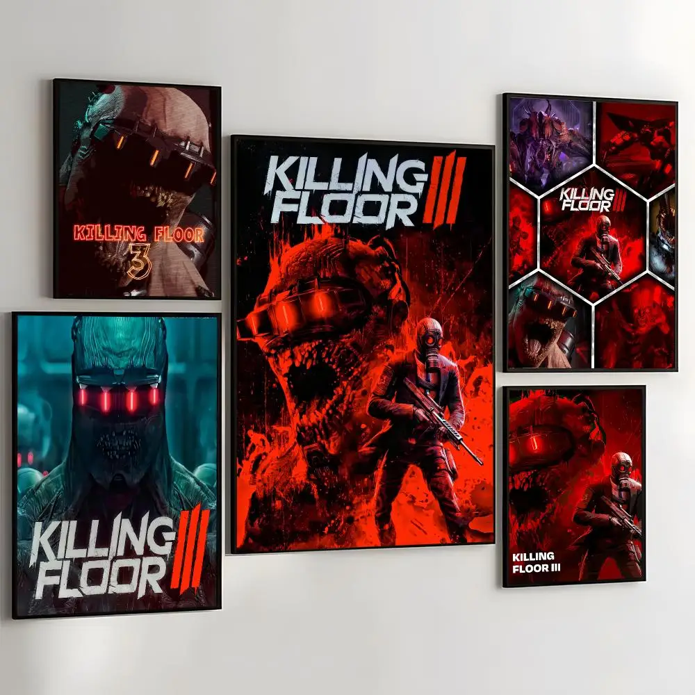 Game K-Killing Floor Painting Calligraphy Self Adhesive Wall Art Waterproof Print For Bedroom Living Room Hallway Home Decor