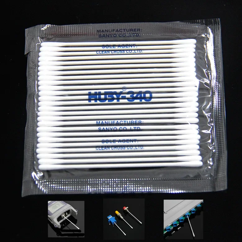 

SANYO-Fiber Optic Cleaner, Cotton Swab, Connector Cleaner Sticks, SC, FC, LC, ST, MU, HU3Y-340, 25PCs per Bag