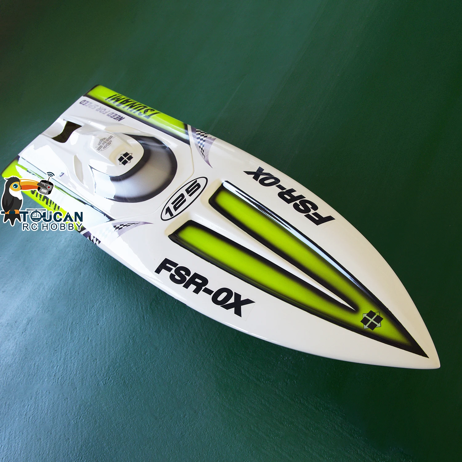 Scafo per barca RC in fibra di vetro fai-da-te per DT125 Tsunami Gaso-line modello di nave da corsa ad alta velocità TH20734-SMT6