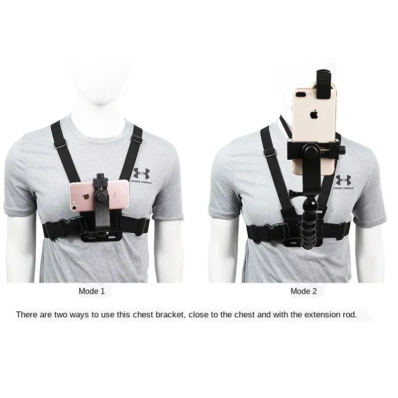 2020 Mobile Phone Chest Mount Harness Strap Holder Cell Phone Clip Action Camera Adjustable Straps For huawei Xiaomi For Iphone