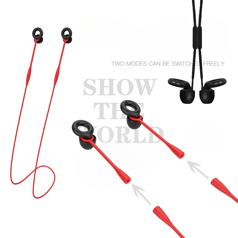 Magnetic Earplugs Connector Replaceable Cord Non-slip Soft Silicone Earplug Lanyard Suitable for Detachable Ear Plug