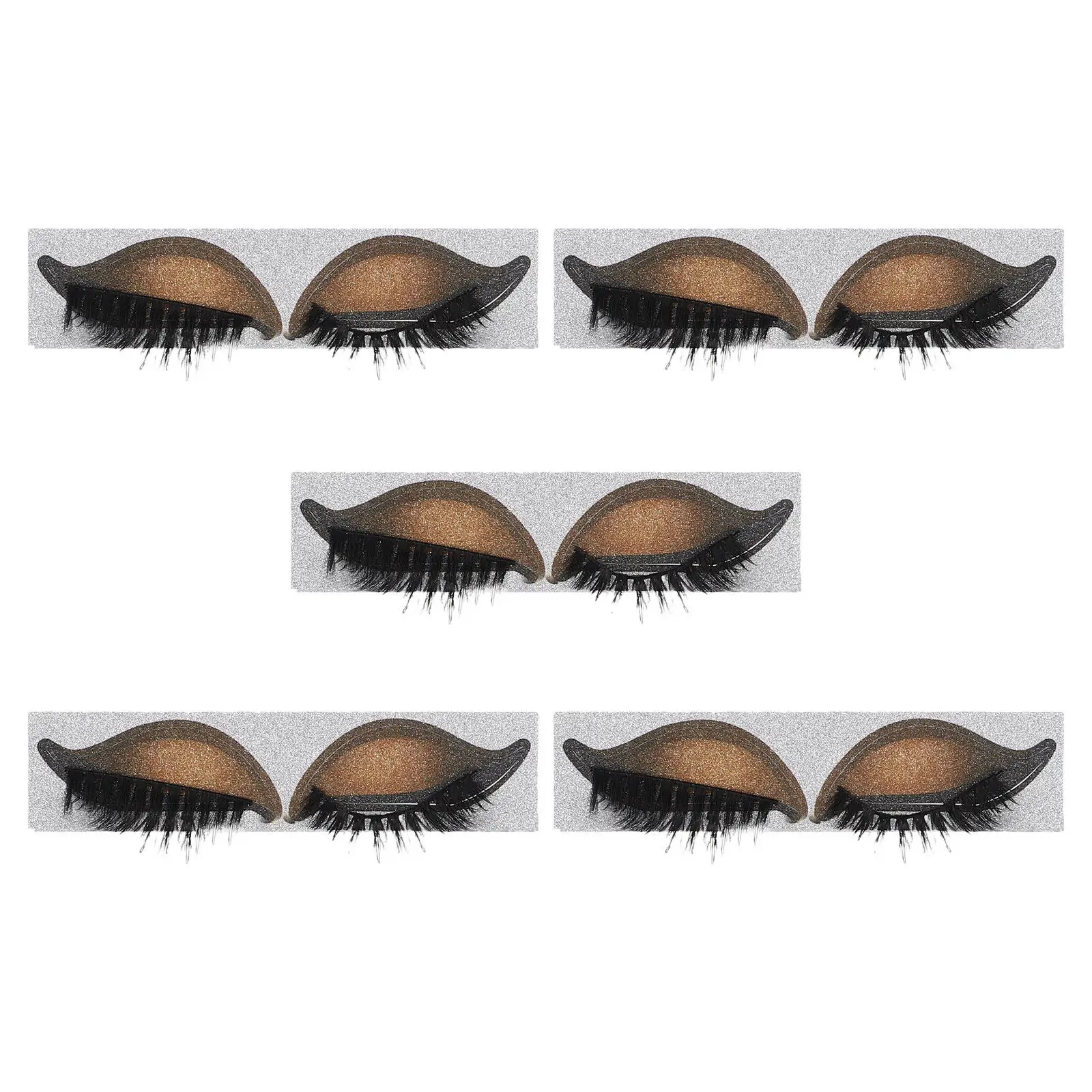 5Pairs Eye Makeup Stickers with Lashes for Women Lazy Eyeshadow Eyelash Patches Temporary Tattoo All Day Comfort