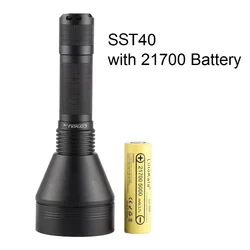 Convoy Super Bright Powerful Flashlight LED LUMINUS SST40 2000lm Torch Lighter by 21700 Battery for Camping,Hiking,Self-defense