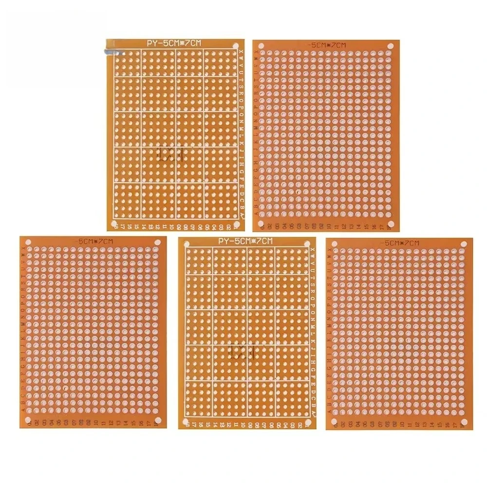 5/10pcs PCB Single Sided Yellow Circuit Board 5x7cm 7x9cm 9x15cm Bread Board Protoboard Universal Printed Circuit Boards DIY Set