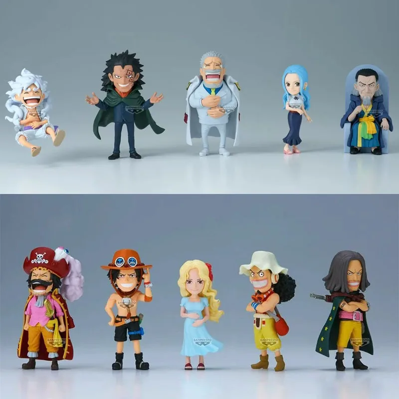 Bandai Genuine WCF One Piece World Collectable Figure Toys Parent Child Bloodline 1&2 Luffy Roger Anime Model Decoration Gifts