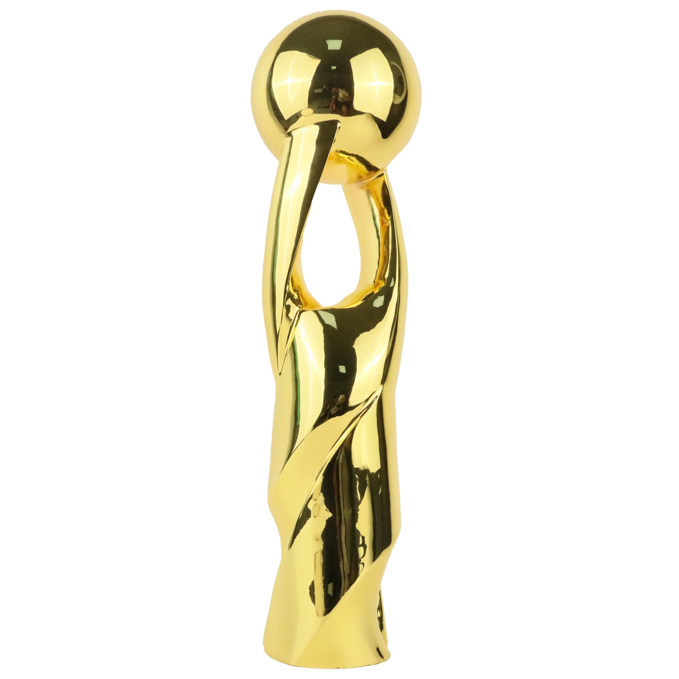 45Cm High Quality Gold Resin Polished Football  Basketball Award Sports Champions League Cup Souvenir Trophy