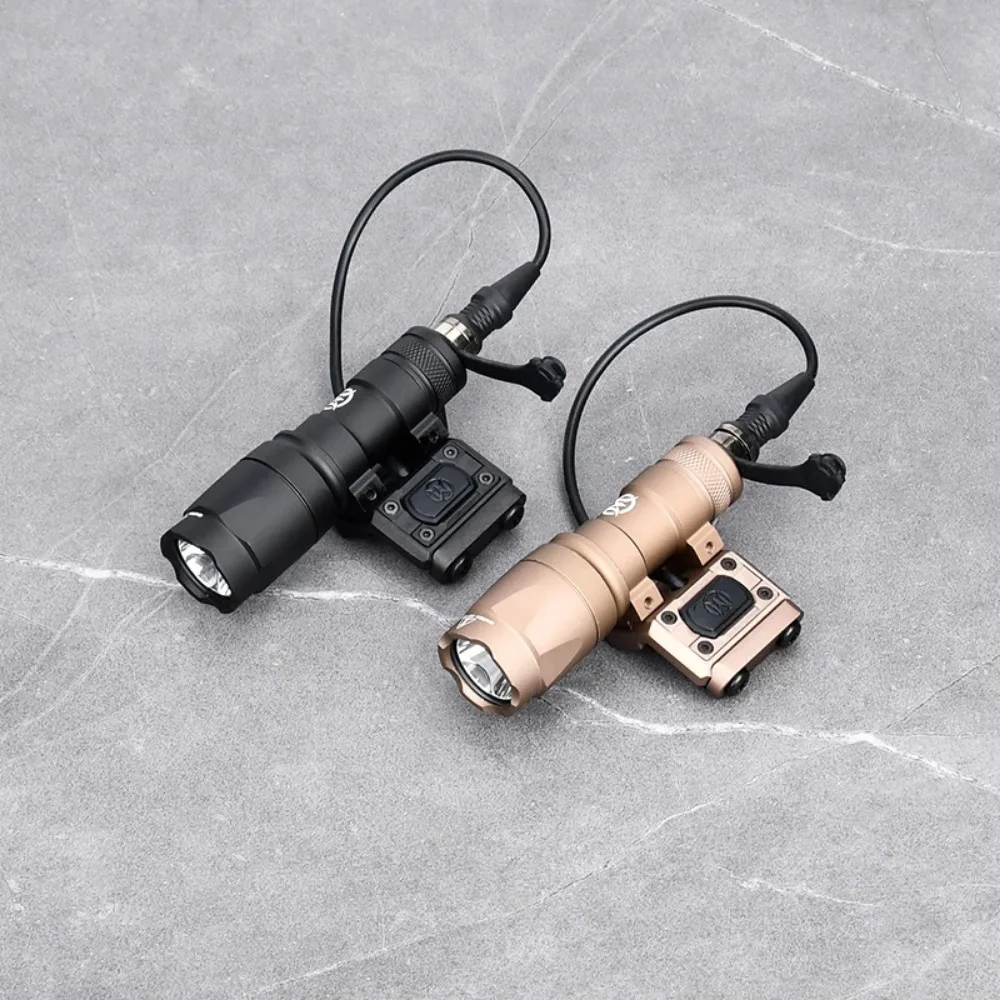 M300A/M600C Tactical LED Flashlight Scout Lamp Mod Button Pressure Switch Fit 20MM Rail OutdoorHunting Weapon Lamp