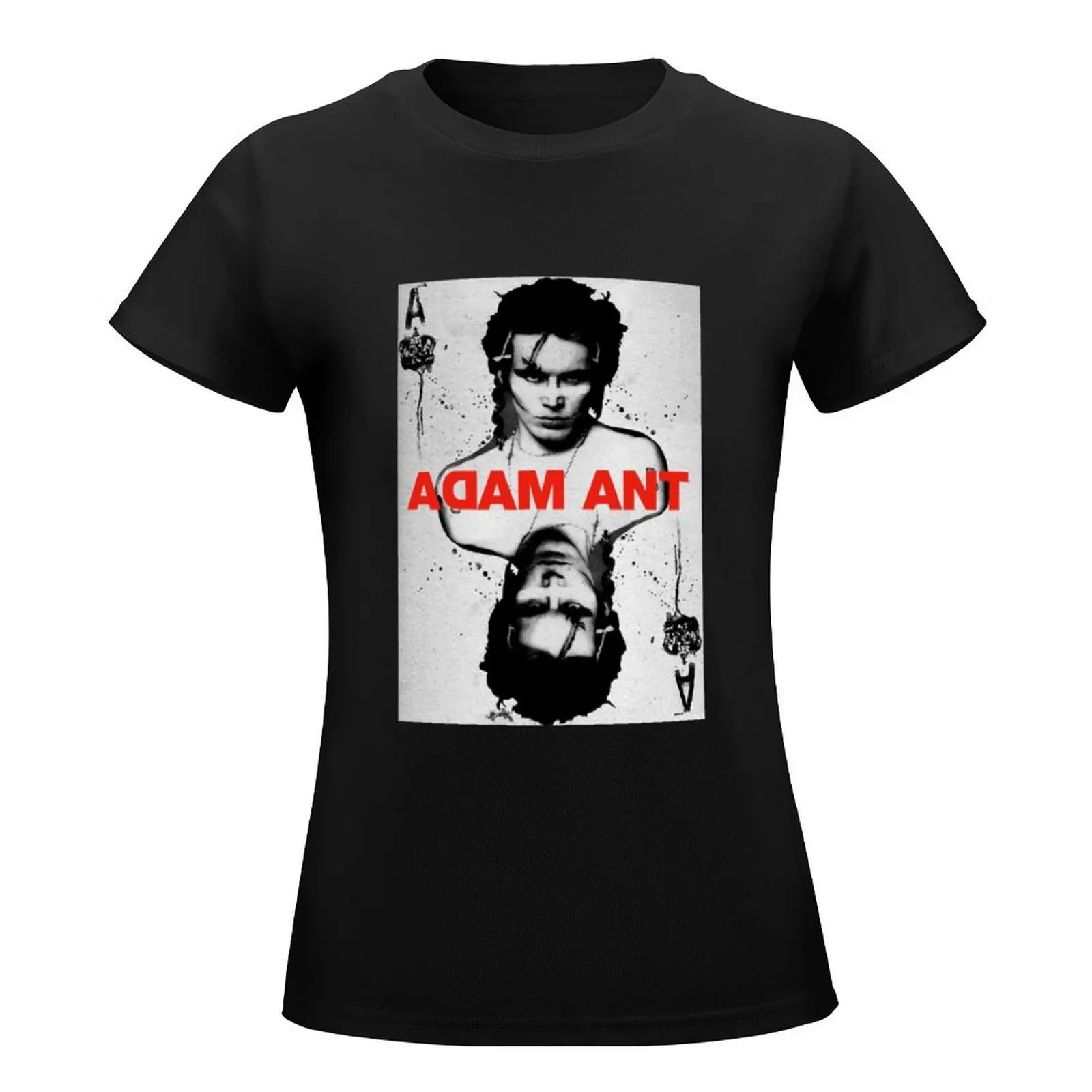 Ace of ants - Adam Ant playing card T-Shirt plain animal print t shirt for Women