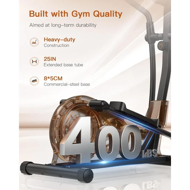 Elliptical Machine, Elliptical Exercise Machine for Home with Hyper-Quiet Magnetic Driving System, Elliptical Trainer