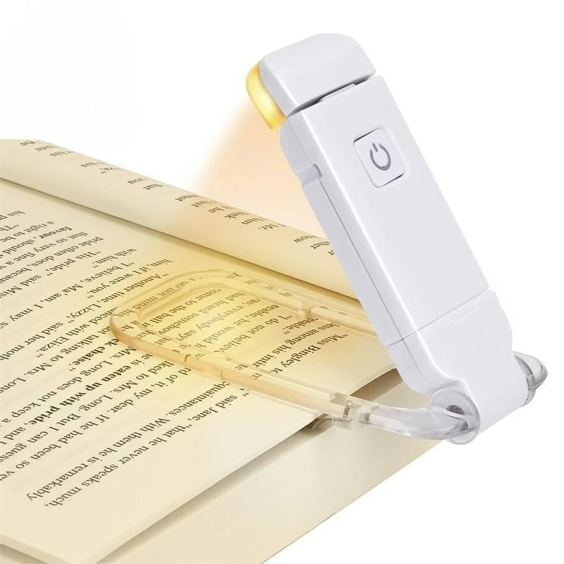 Mini Eye-Care Foldable Book Clip Lamp, Portable USB Rechargeable, Simple and Lightweight, Dormitory-Specific Reading Lamp