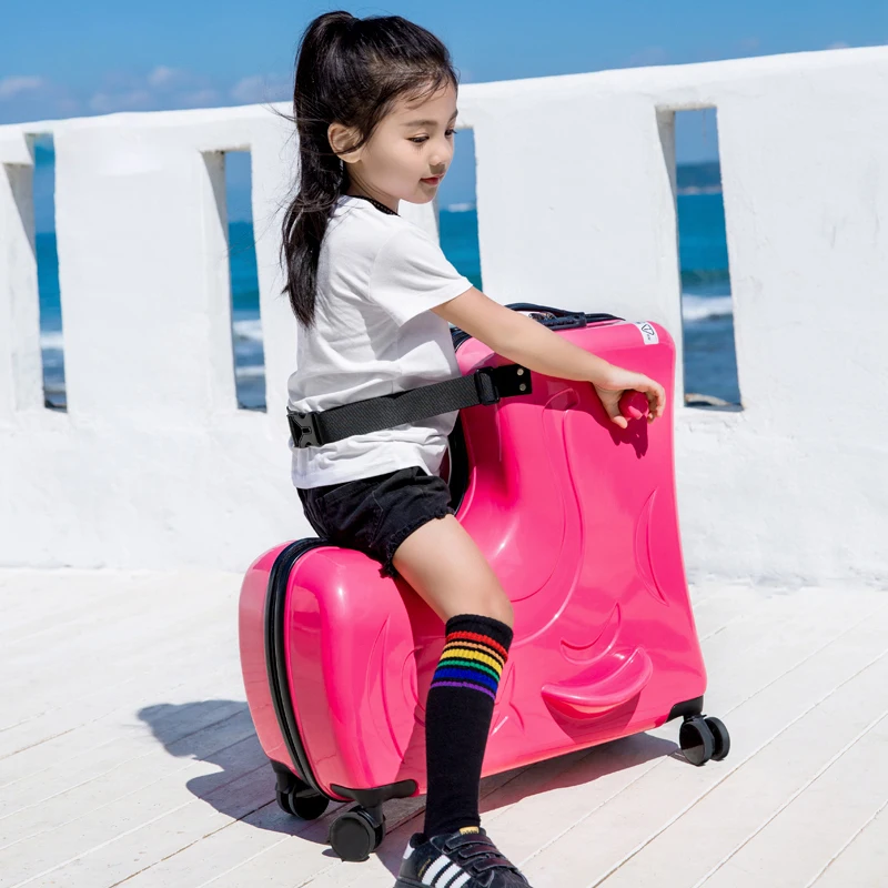 Cute Pony Cartoon Children Rolling Luggage Spinner Suitcase Wheels Students Multifunction Trolley Kids Travel Bag