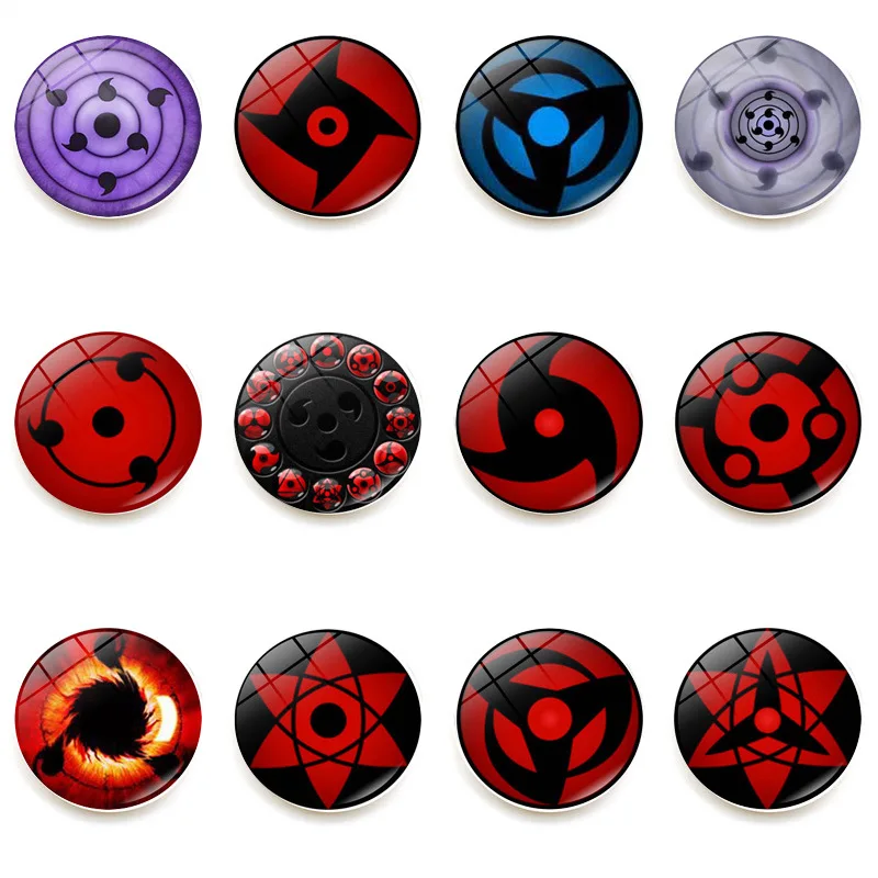 Naruto Sharingan Refrigerator Stickers Anime Surrounding CrystalGlass FurnitureMagnetic StickersDecorations Children\'s ToysGifts