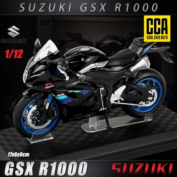 1 adet 1:12 Suzuki GSX-R1000 alaşım motosiklet modeli koleksiyonu Metal oyuncak bezeme simülasyon motosiklet çocuk hediye