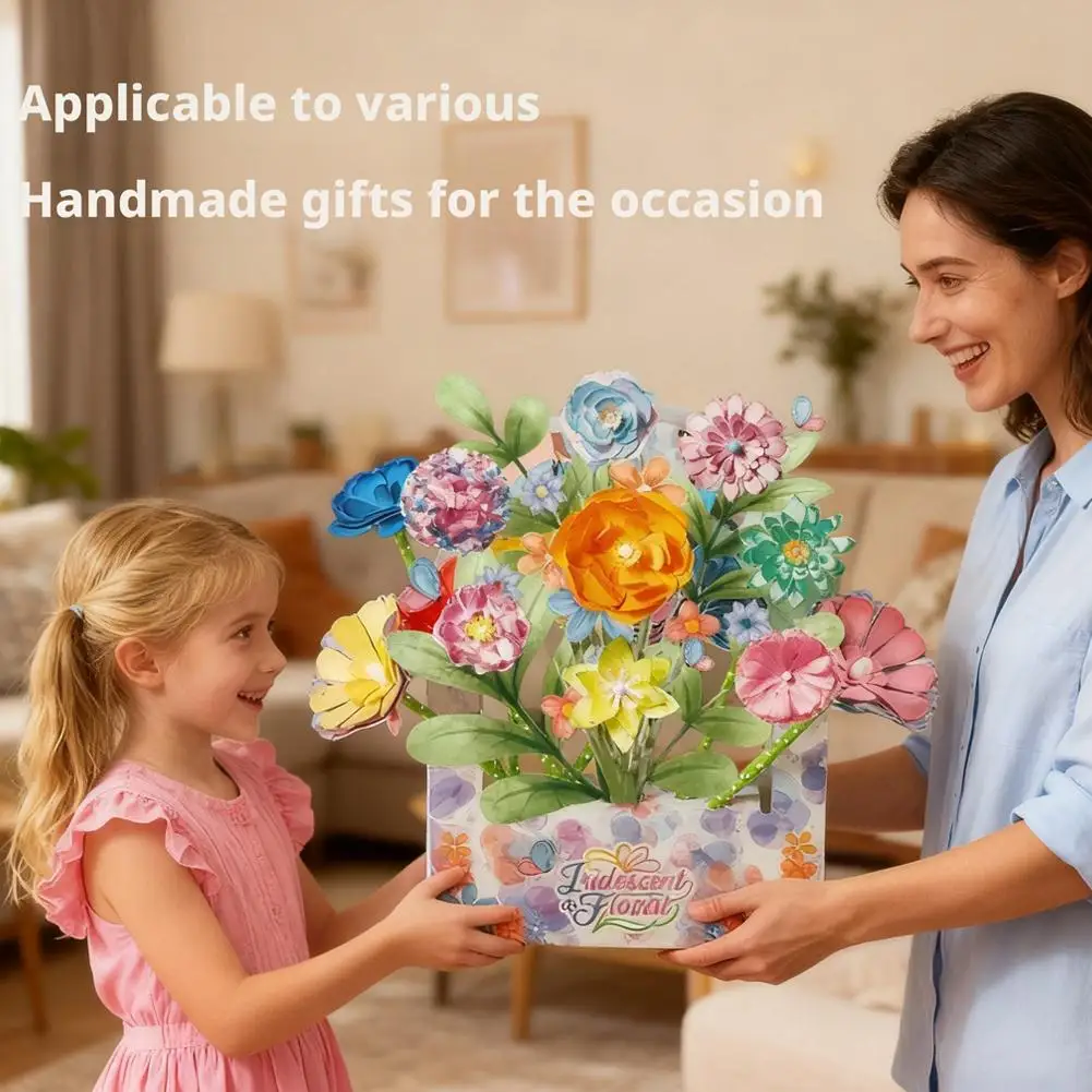 Magic Flower Art Kit For Girls – DIY Blooming Flower Craft Kit With Color Drop Science Experiment | Creative Art & Toy S4M9