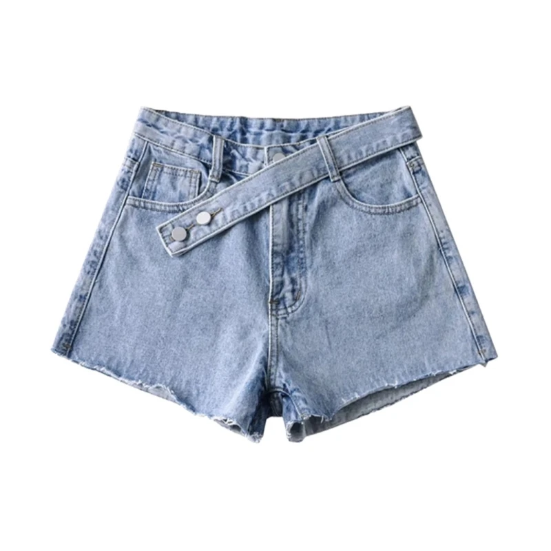 Kpop Girl Group Korean Women's Denim Shorts High Waist Casual Solid Zipper Fashion Shorts Hot Girl Nightclub Sexy A-line Shorts