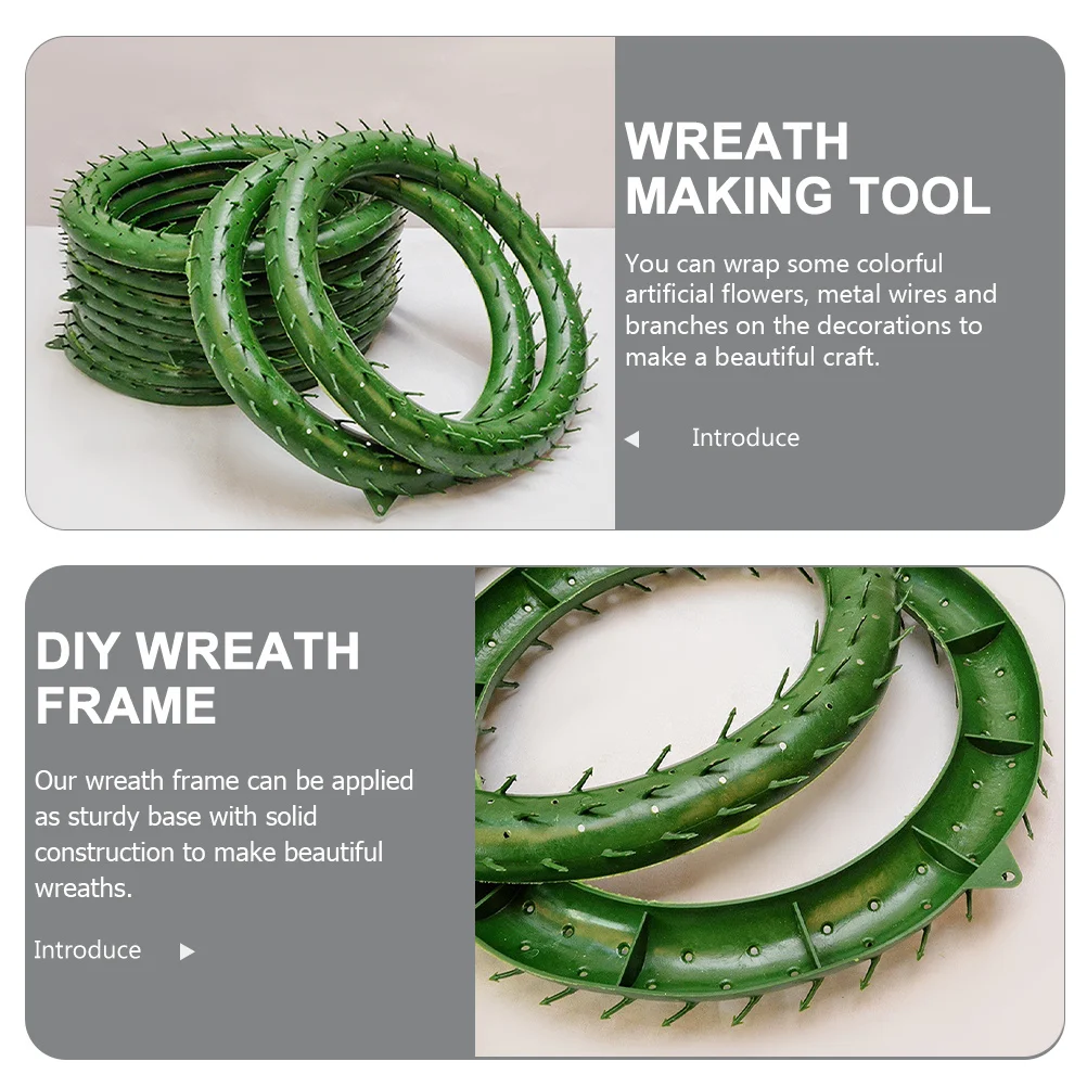 

4Pcs Plastic Wreath Frames Sturdy Base for DIY Wreath Making and Holiday Decorations Plastic Floral Frame Flower Arranging Rack