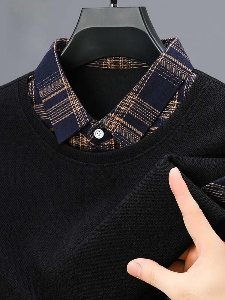 

Rn Men's Faionable Long Sve Busin Casual Knitted Vest round Ne Spring Autumn New Sle Polyester Viscose Blend