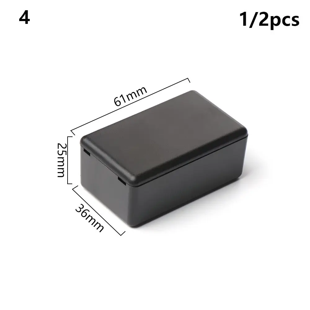 1/2pcs Plastic Waterproof Black DIY Housing Instrument Case Plastic Electronic Project Box Electric Supplies