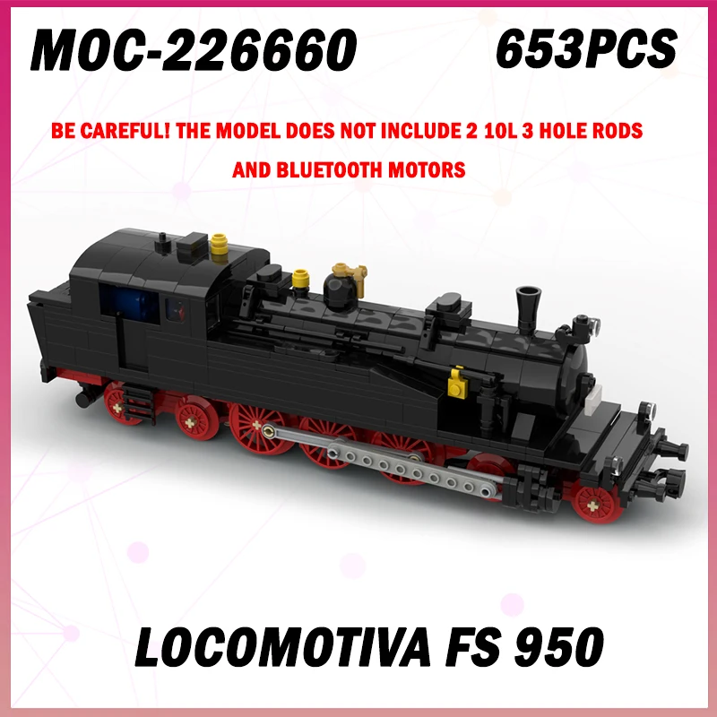 

653PCS MOC-226660 Urban Rail Transit Locomotiva FS 950 Building Block Model Brick Set Creative KIDS Puzzle Education Toys Gifts