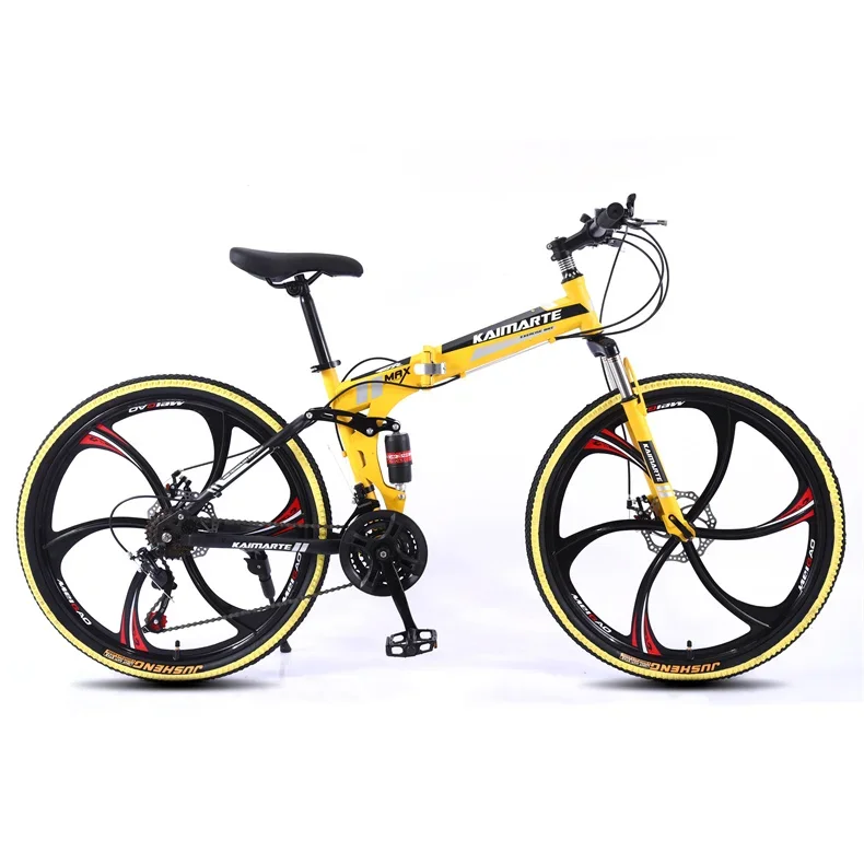 Mountain Folding Bike,24/26inch 21/24/27/30 Speed,Shock-absorbing Disc Brake,Multiple Color and Size Combinations,Outdoor