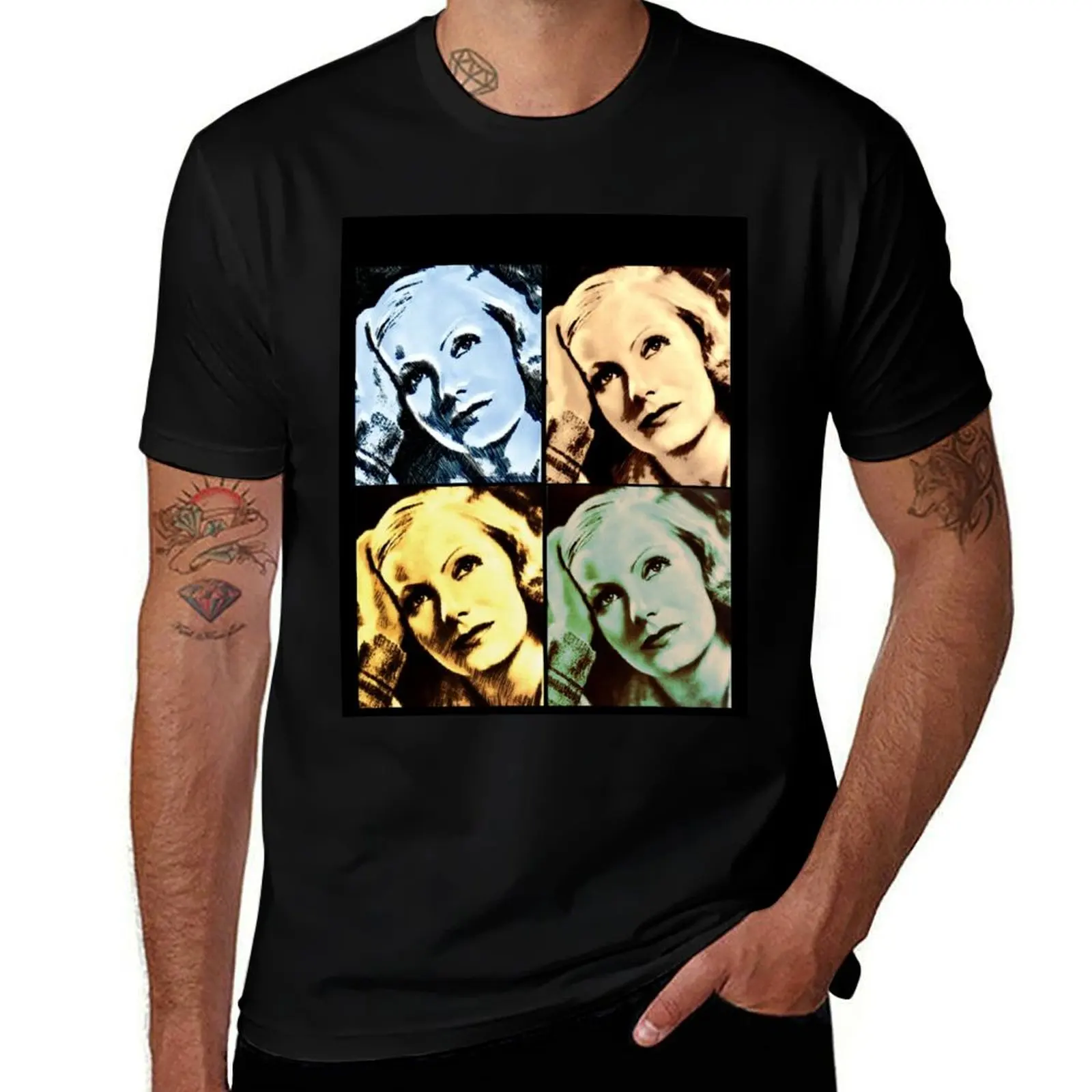 

modern Greta Garbo high vintage shirt funny shirts cotton for T-Shirt t quality cotton man t man