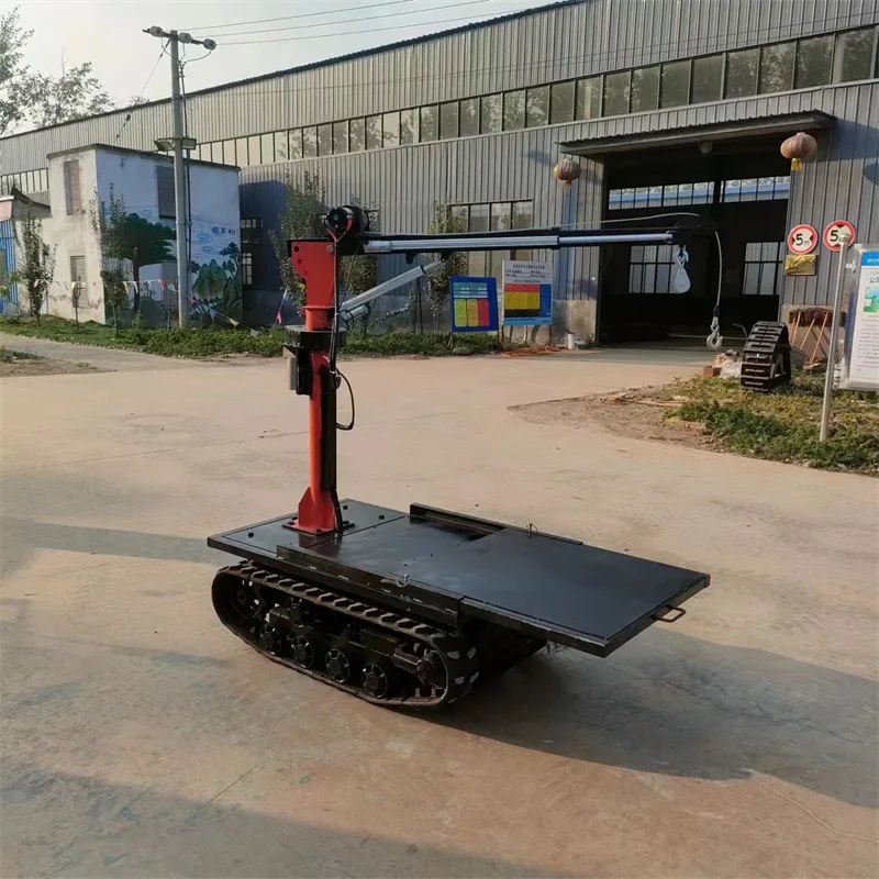 Fully intelligent remote control crawler small crane, can do unmanned operation, custom modified multi-functional crane