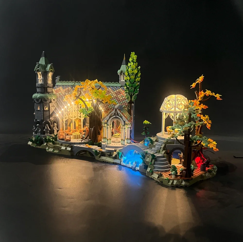 Kit de luz LED BYB para LEGO 10316 O Senhor dos Anéis: Lâmpada decorativa de blocos de construção Rivendell (construção não incluída)