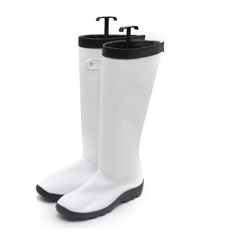 Fantastic Superhero Four Invisible Woman Susan Storm Richards Cosplay Shoes White PU Leather Halloween Boots