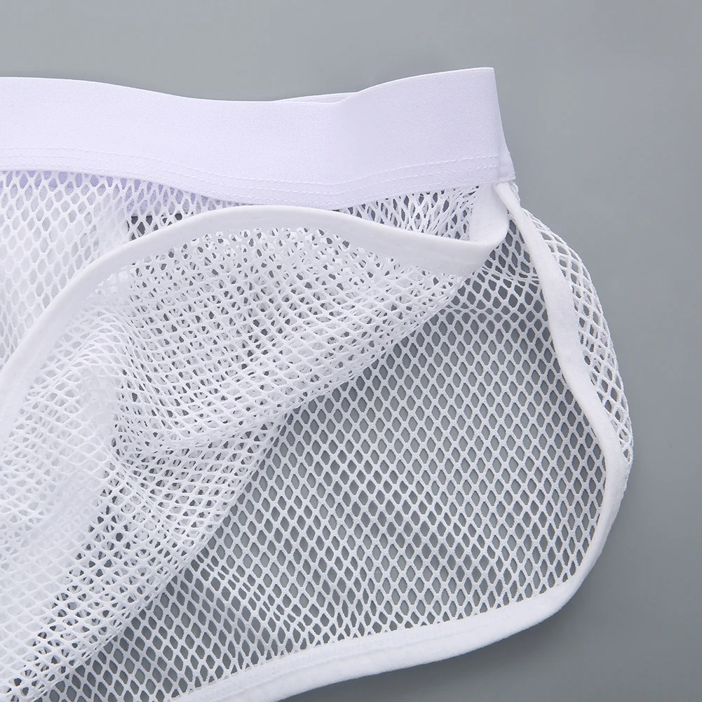 

Bulge Pouch Men's Boxers Shorts Comfortable Underwear Lingerie Breathable Fishnet Mesh Sheer Underpants For Summer
