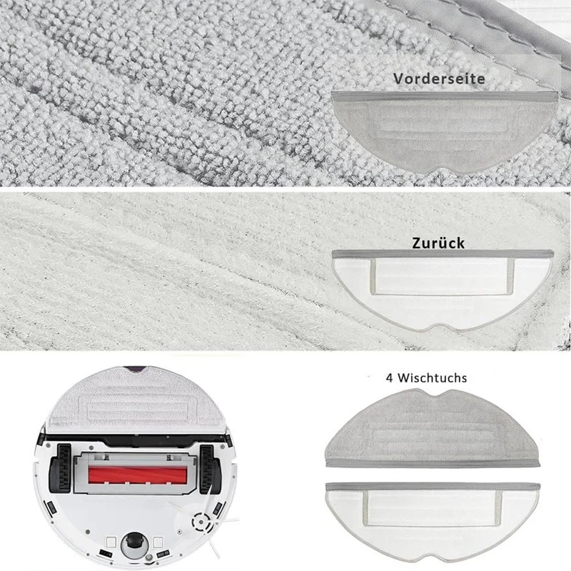 A85I-For Roborock S8 Pro Ultra S8 + ملحقات فرشاة جانبية مرشح ممسحة قماش أكياس الغبار جهاز آلي لتنظيف الأتربة قطع الغيار