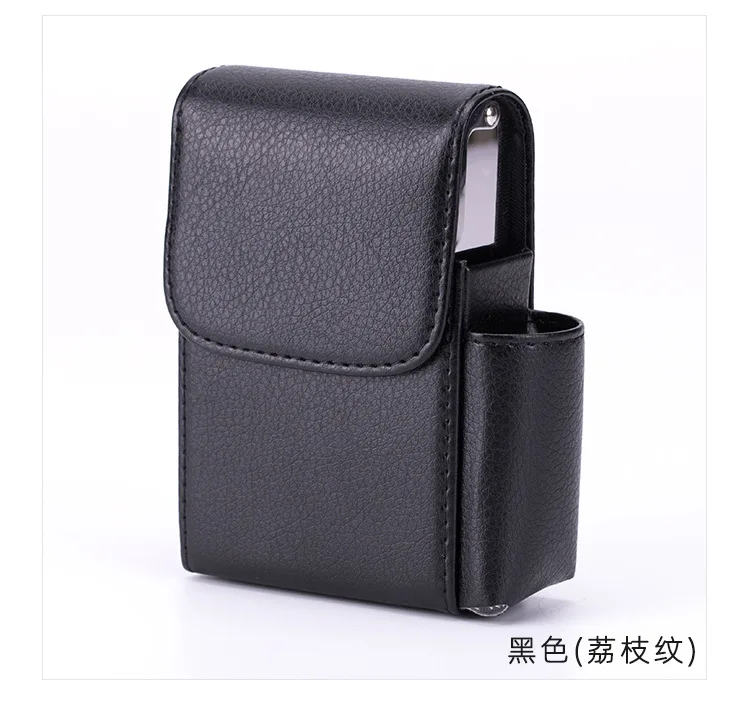 Tasche Leder Zigarettenetui Feuerzeug Tasche Box Lagerung Organizer Rauchen Werkzeuge Zubehör wasserdicht Zigarre Mann Geburtstagsgeschenk – Detail 3