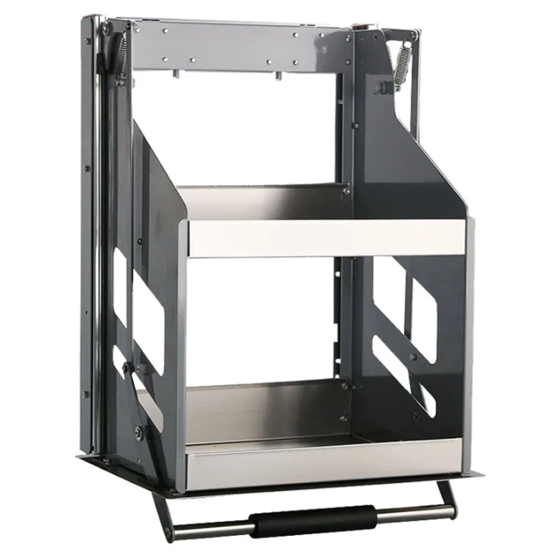 

Cabinet hanging cabinet double-layer telescopic kitchen vertical up and down random stop buffer aluminum alloy high cabinet