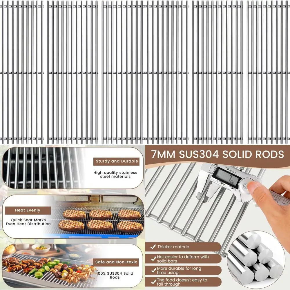 

3-Pack Stainless Steel Cooking Grates for Dyna-Glo Dge530Bsp-D, Dge530Gsp-D, DGE530SSP-D Grills
