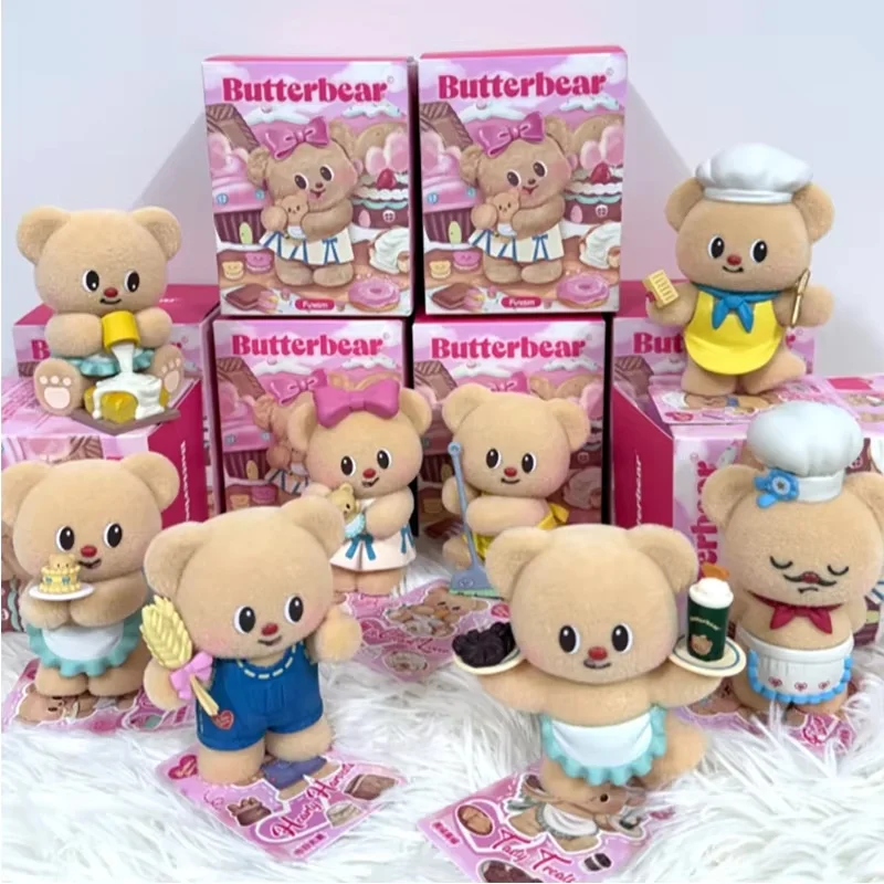 Butter Bear Baking Studio Series Blind Box Cute Dolls Action Figure Mystery Box Collection Ornament Girl Surprise Birthday Gift