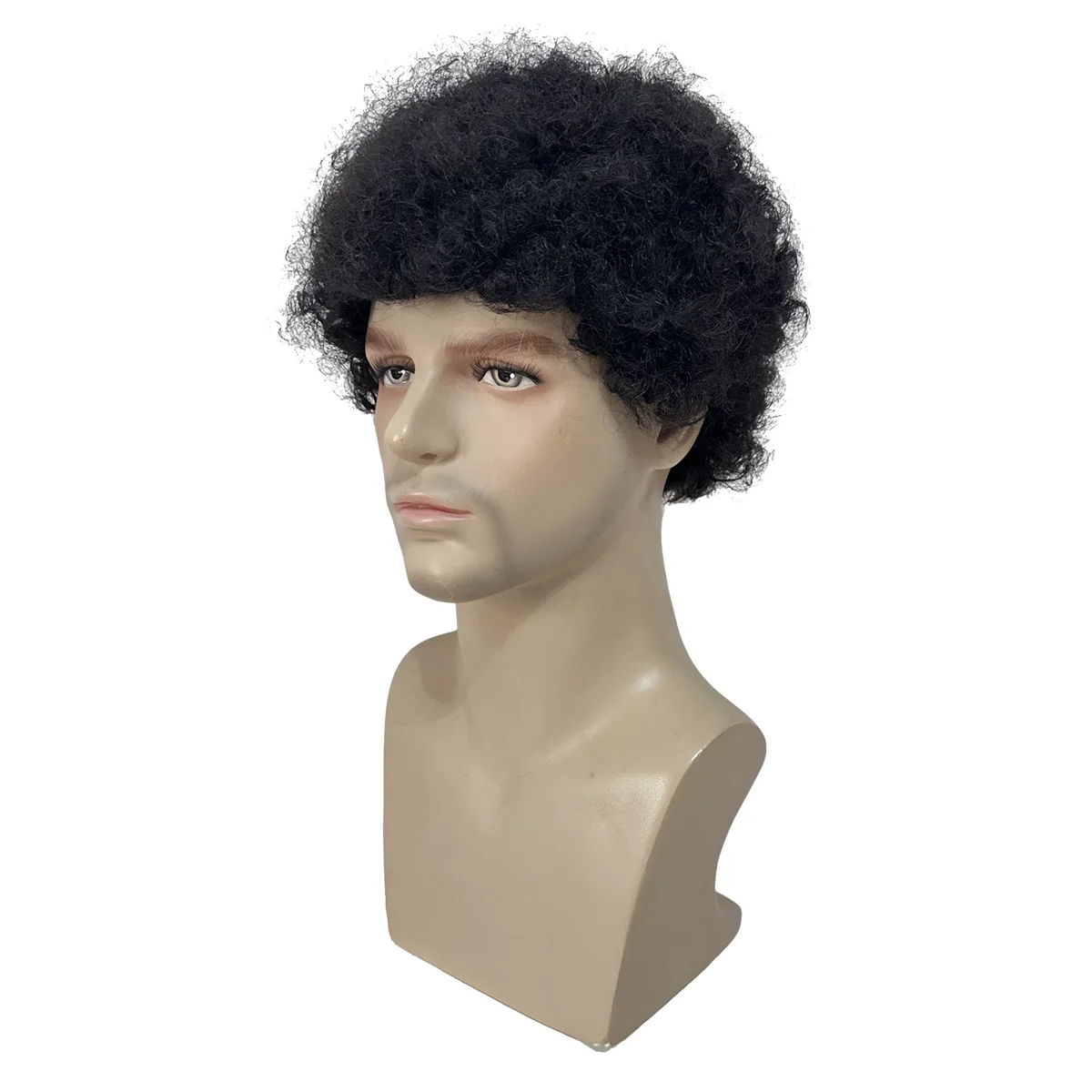 ABGN  Europe Wig Covering Men's Chemical Fiber Mechanism High Temperature Wire Wig