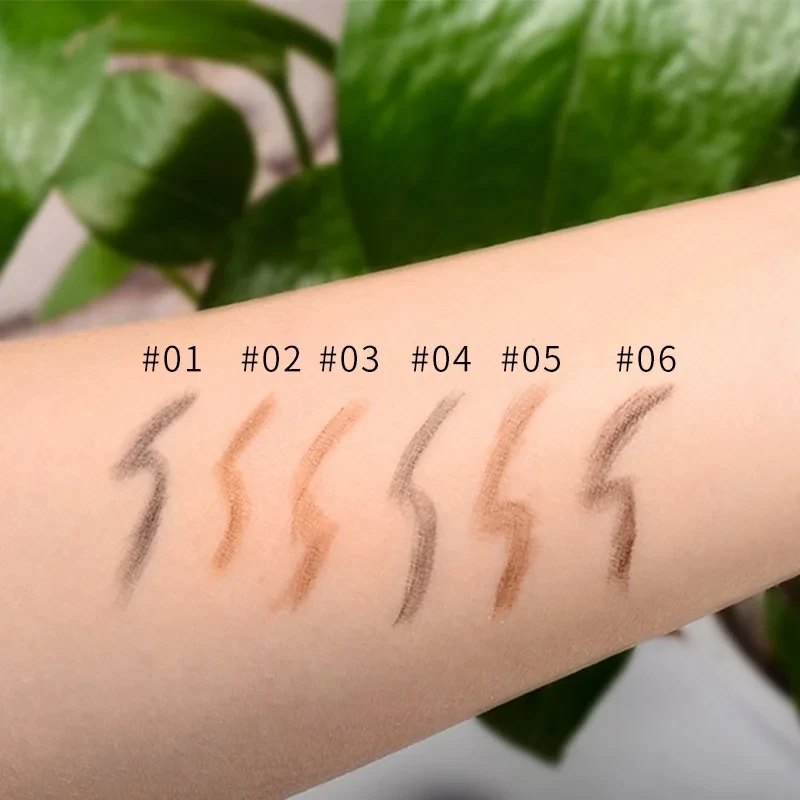 Stylo rotatif à double tête pour les yeux, maquillage naturel, super fin, imperméable, durable, noir, marron, propre étiquette privée