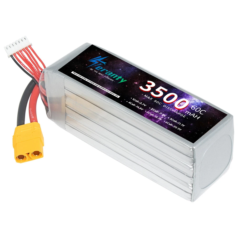 Teranty 3500 мАч 6S 22,2 В 45C Модель самолета Дрон Квадрокоптер Высокомощный Lipo Батарея Аксессуары Airmodel