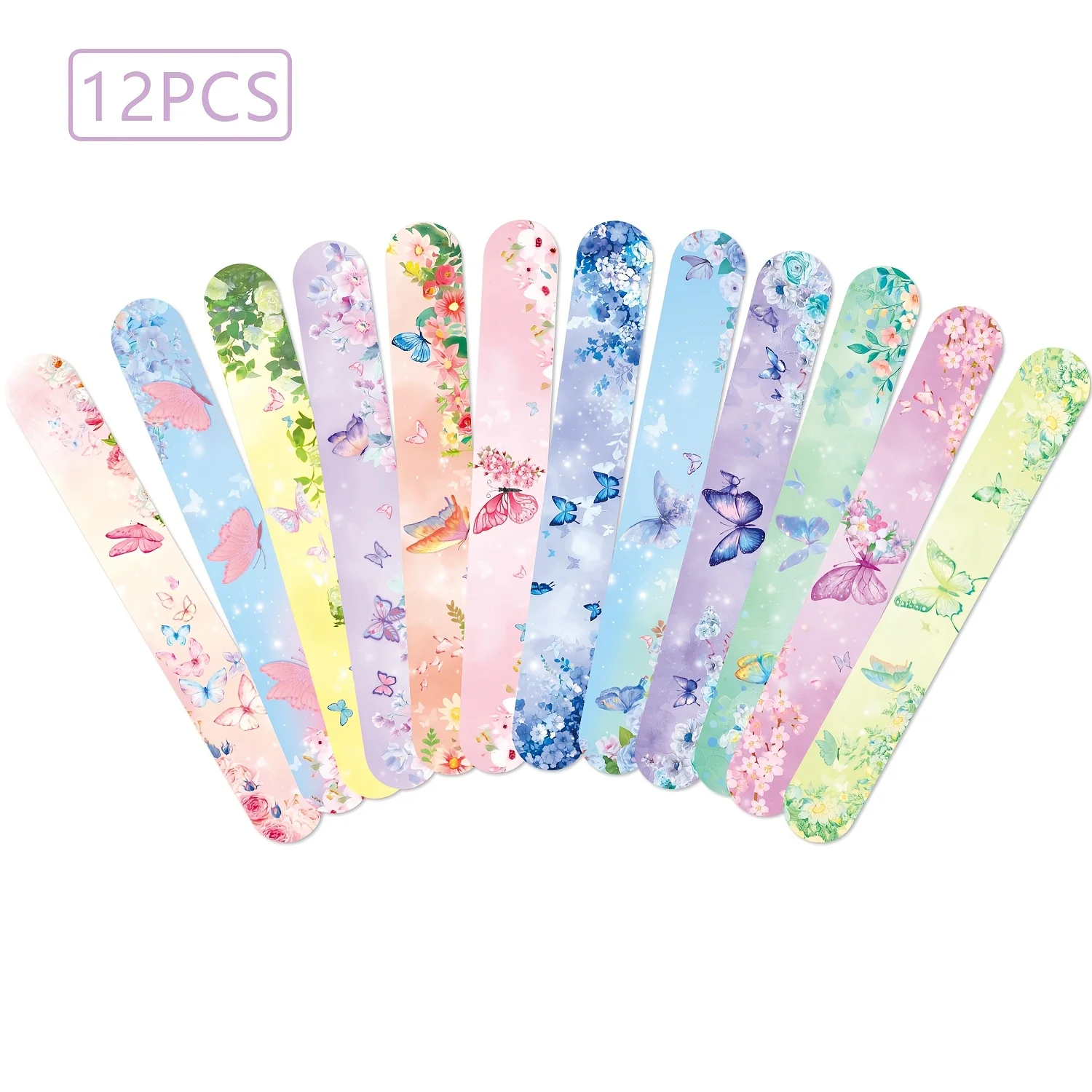 

12Pcs Colorful Butterfly Clap Bracelets Kids Birthday Party Favors Halloween Christmas Decor Gift Supplies Wristbands