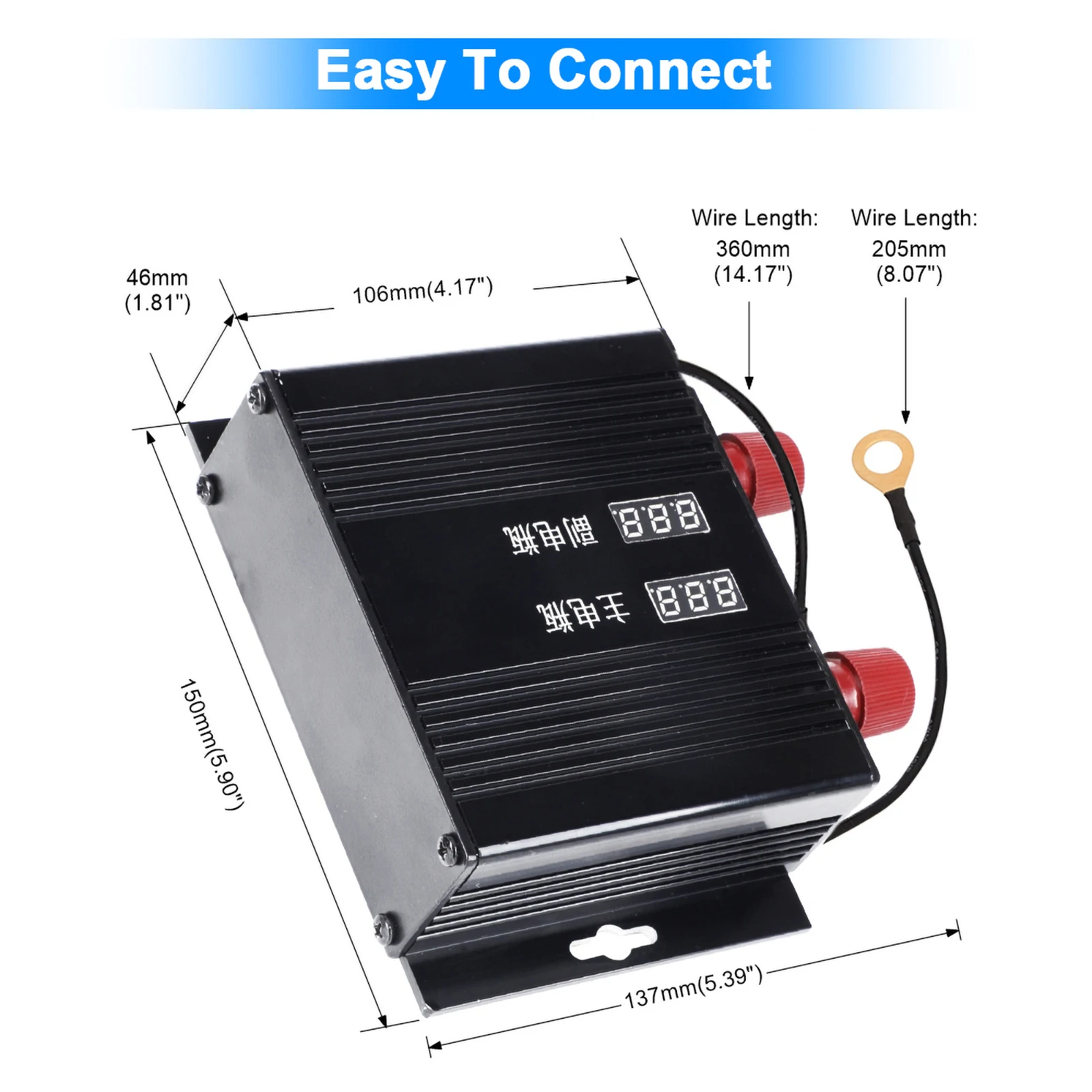 Universal Car 12V 24V Dual Battery Isolator Switch 100A Smart Dual Control Voltage Sensitive Relay for RV Camper Truck Boat