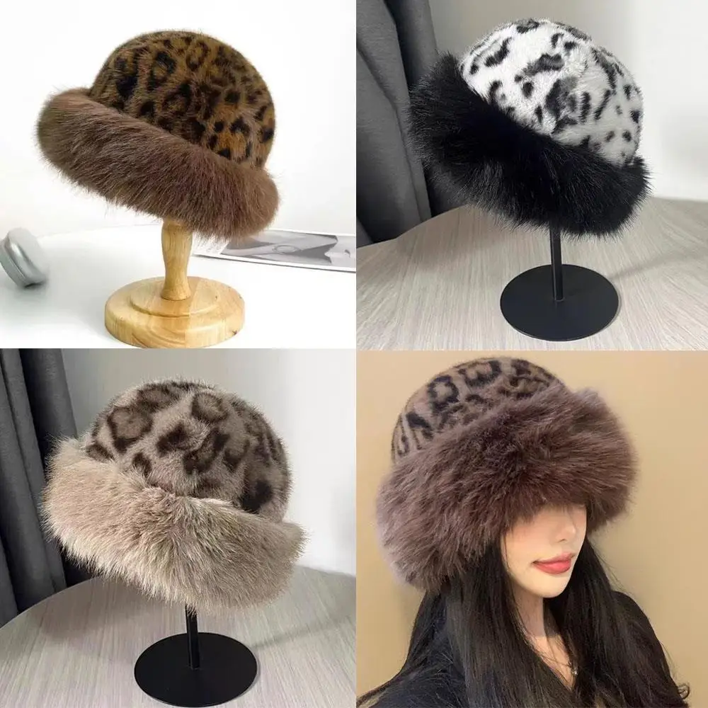 여성용 모피 모자 봉제 귀 보호 모자, 가을 및 겨울 방풍 몽골 모자, 야외 따뜻한 브림리스 모자, 도매 패션
