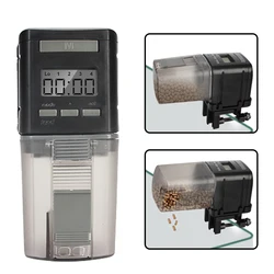 Alimentador automático de peixes com LCD indica, Smart Food Dispensers, Aquarium Timer, Power Saving